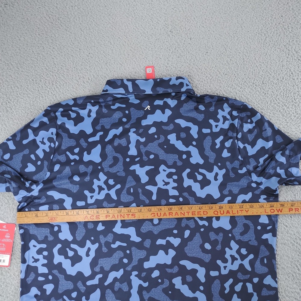 Redvanly Polo Shirt Mens 2XL Midnight Navy PUREpoly Camo Golf R2513-BARRES - Picture 14 of 16